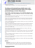 Cover page: The Kidney and Periodontal Disease (KAPD) study: A pilot randomized controlled trial testing the effect of non-surgical periodontal therapy on chronic kidney disease.