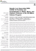 Cover page: Genetic Loci Associated With COVID-19 Positivity and Hospitalization in White, Black, and Hispanic Veterans of the VA Million Veteran Program