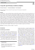 Cover page: Conspecific "gaze following" in bottlenose dolphins