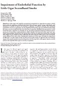 Cover page: Impairment of Endothelial Function by Little Cigar Secondhand Smoke