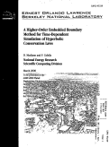 Cover page: A Higher-Order Embedded Boundary Method for Time-Dependent Simulation of Hyperbolic Conservation Laws