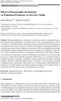 Cover page: Effects of Demographic Stochasticity on Population Persistence in Advective Media