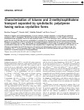 Cover page: Characterization of toluene and 2-methylnaphthalene transport separated by syndiotactic polystyrene having various crystalline forms