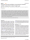 Cover page: Conserved immunomodulatory transcriptional networks underlie antipsychotic-induced weight gain.