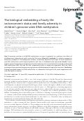 Cover page: The biological embedding of early-life socioeconomic status and family adversity in children's genome-wide DNA methylation