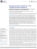 Cover page: Deep generative models for T cell receptor protein sequences