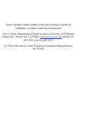 Cover page: Future regional climate change in the ten hydrologic regions of California: A climate modeling investigation