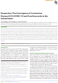 Cover page: Perspective: The Convergence of Coronavirus Disease 2019 (COVID-19) and Food Insecurity in the United States