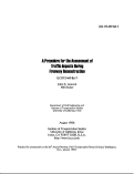 Cover page: A Procedure for the Assessment of Traffic Impacts During Freeway Reconstruction