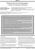 Cover page: Radiation Dose From Medical Imaging: A Primer for Emergency Physicians