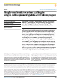 Cover page: Single-nucleotide variant calling in single-cell sequencing data with Monopogen.