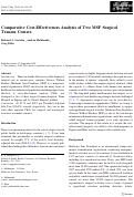 Cover page: Comparative Cost-Effectiveness Analysis of Two MSF Surgical Trauma Centers