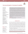 Cover page: Outcome and Sequelae of Autoimmune Encephalitis.