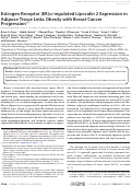 Cover page: Estrogen Receptor (ER)α-regulated Lipocalin 2 Expression in Adipose Tissue Links Obesity with Breast Cancer Progression*