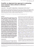 Cover page: FreePSI: an alignment-free approach to estimating exon-inclusion ratios without a reference transcriptome