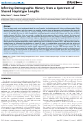 Cover page: Inferring Demographic History from a Spectrum of Shared Haplotype Lengths