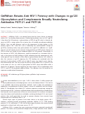 Cover page: Griffithsin Retains Anti-HIV-1 Potency with Changes in gp120 Glycosylation and Complements Broadly Neutralizing Antibodies PGT121 and PGT126.