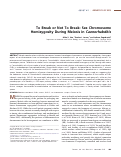 Cover page: To Break or Not To Break: Sex Chromosome Hemizygosity During Meiosis in Caenorhabditis