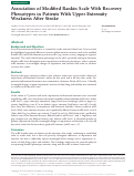 Cover page: Association of Modified Rankin Scale With Recovery Phenotypes in Patients With Upper Extremity Weakness After Stroke