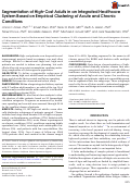 Cover page: Segmentation of High-Cost Adults in an Integrated Healthcare System Based on Empirical Clustering of Acute and Chronic Conditions