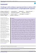 Cover page: Challenges with sirolimus experimental data to inform QSP model of post‐transplantation cyclophosphamide regimens