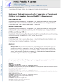 Cover page: Web-Based Tailored Intervention for Preparation of Parents and Children for Outpatient Surgery (WebTIPS)