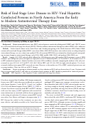 Cover page: Risk of End-Stage Liver Disease in HIV-Viral Hepatitis Coinfected Persons in North America From the Early to Modern Antiretroviral Therapy Eras