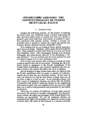 Cover page: Estado Libre Asociado: The Constitutionality of Puerto Rico's Legal Status