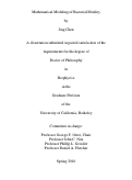 Cover page: Mathematical Modeling of Bacterial Motility