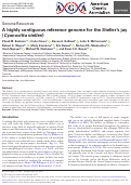 Cover page: A highly contiguous reference genome for the Steller’s jay (Cyanocitta stelleri)