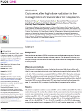 Cover page: Outcomes after high-dose radiation in the management of neuroendocrine neoplasms.