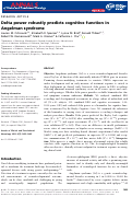 Cover page: Delta power robustly predicts cognitive function in Angelman syndrome