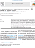 Cover page: An experimental examination of worry and relaxation on cardiovascular, endocrine, and inflammatory processes