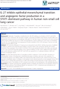 Cover page: IL-27 inhibits epithelial-mesenchymal transition and angiogenic factor production in a STAT1-dominant pathway in human non-small cell lung cancer