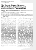 Cover page: The Haverty Human Skeletons: Morphological, Depositional, and Geochronological Characteristics