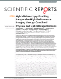 Cover page: Hybrid Microscopy: Enabling Inexpensive High-Performance Imaging through Combined Physical and Optical Magnifications