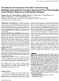 Cover page: Treatment of cutaneous vascular lesions using multiple‐intermittent cryogen spurts and two‐wavelength laser pulses: Numerical and animal studies