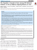 Cover page: The Hepatitis C Cascade of Care among HIV Infected Patients: A Call to Address Ongoing Barriers to Care