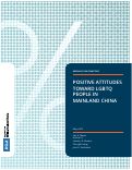 Cover page of Positive Attitudes toward LGBTQ People in Mainland China