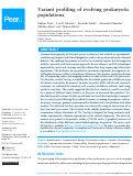 Cover page: Variant profiling of evolving prokaryotic populations