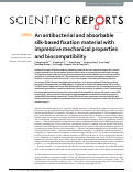 Cover page: An antibacterial and absorbable silk-based fixation material with impressive mechanical properties and biocompatibility