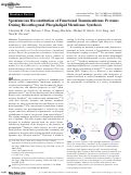 Cover page: Spontaneous Reconstitution of Functional Transmembrane Proteins During Bioorthogonal Phospholipid Membrane Synthesis