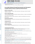 Cover page: Association Between Elevated Brain Amyloid and Subsequent Cognitive Decline Among Cognitively Normal Persons