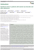 Cover page: Intestinal virome in patients with alcohol use disorder and after abstinence