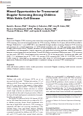 Cover page: Missed Opportunities for Transcranial Doppler Screening Among Children With Sickle Cell Disease