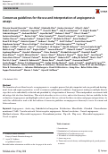 Cover page: Consensus guidelines for the use and interpretation of angiogenesis assays