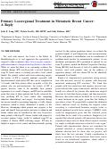 Cover page: Primary Locoregional Treatment in Metastatic Breast Cancer: A Reply