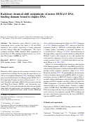 Cover page: Backbone chemical shift assignments of mouse HOXA13 DNA binding domain bound to duplex DNA