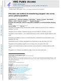 Cover page: Principles and methods for transferring polygenic risk scores across global populations.