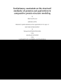 Cover page: Evolutionary constraints on the structural similarity of proteins and applications to comparative protein structure modeling